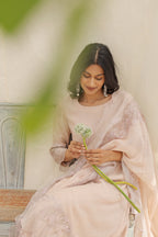BABY PINK CHANDERI KURTA SET