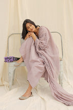 LAVENDER KURTA SET WITH EMBROIDEY