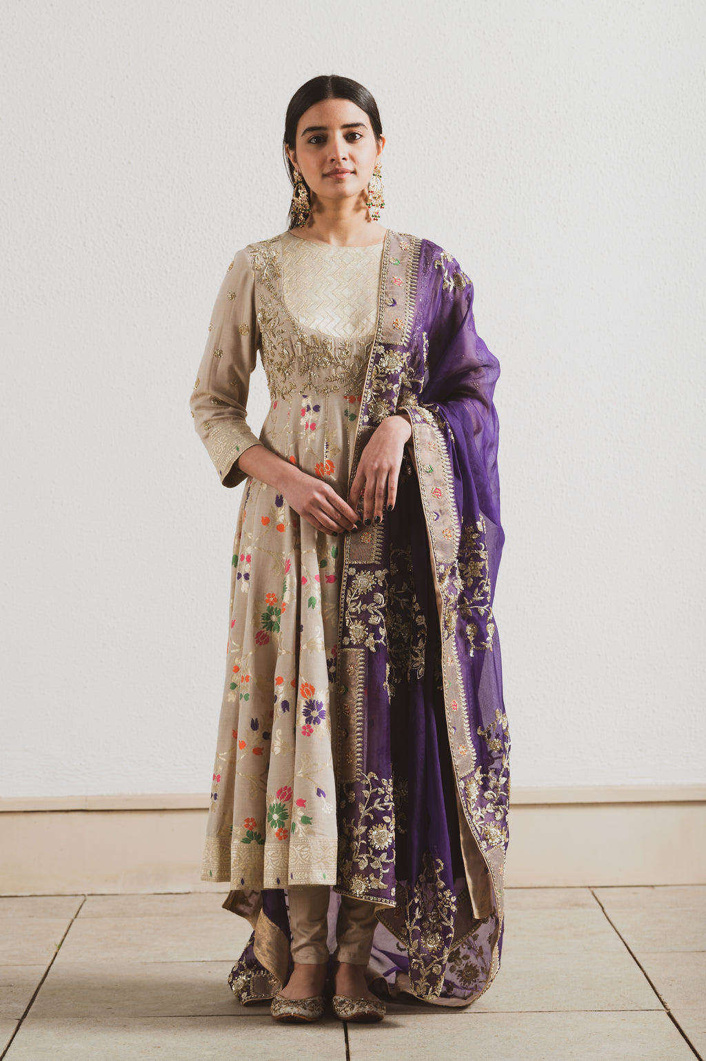 HAND EMBROIDERED ANARKALI SUIT