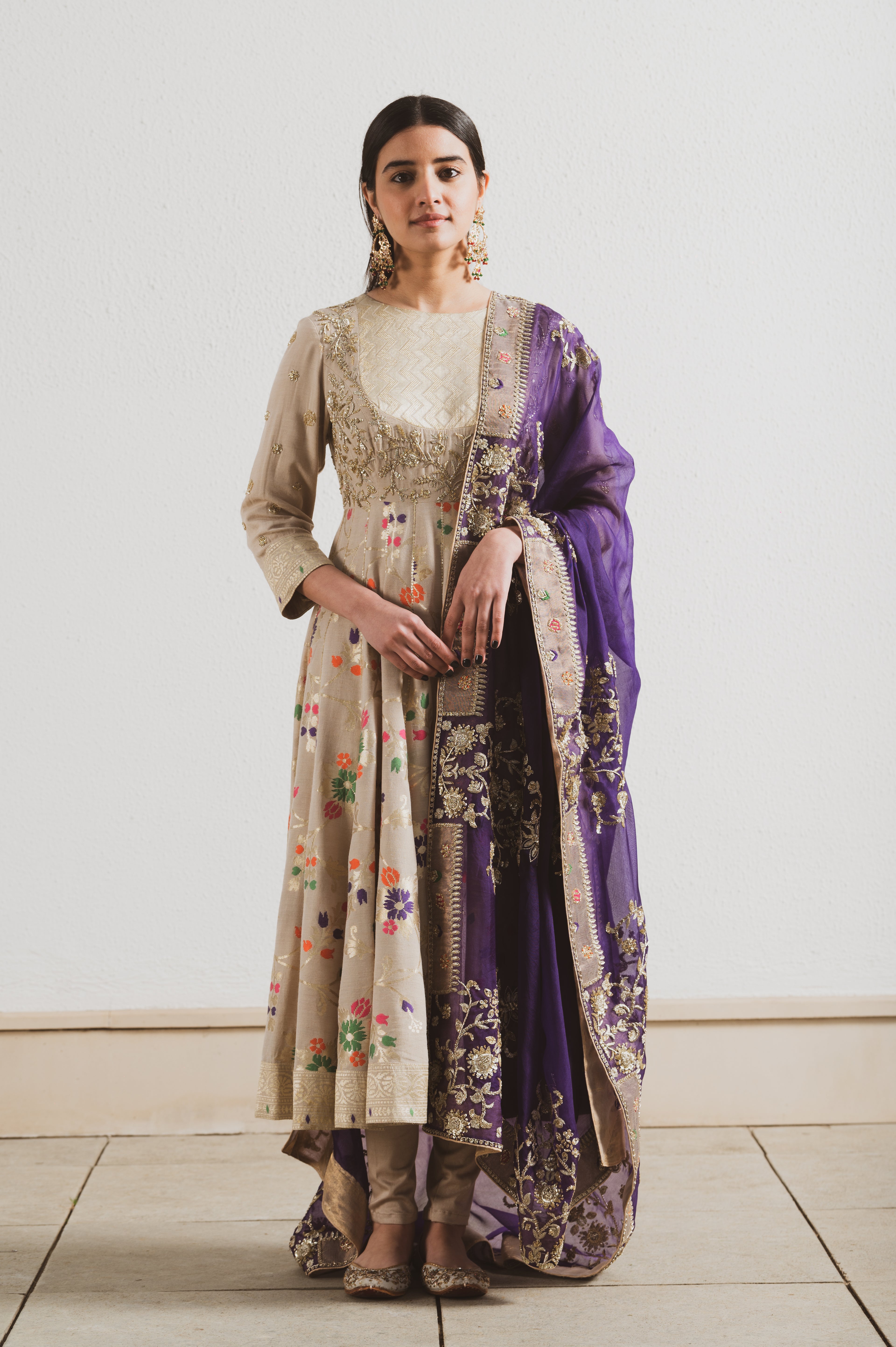 HAND EMBROIDERED ANARKALI SUIT