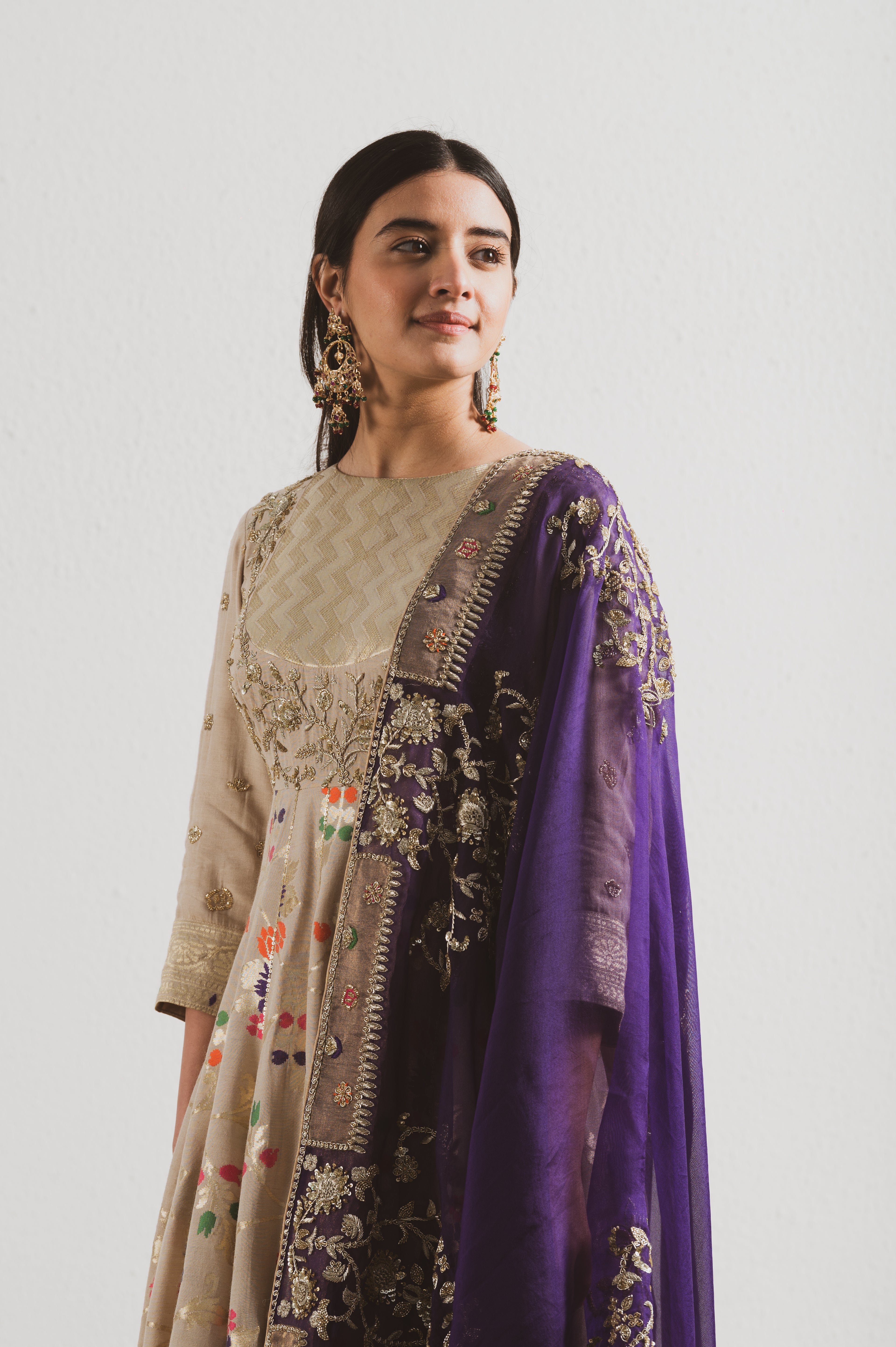 HAND EMBROIDERED ANARKALI SUIT