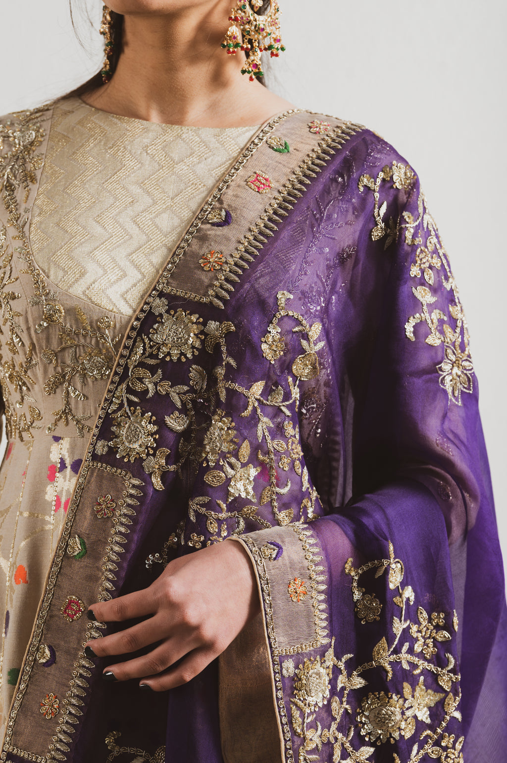 HAND EMBROIDERED ANARKALI SUIT