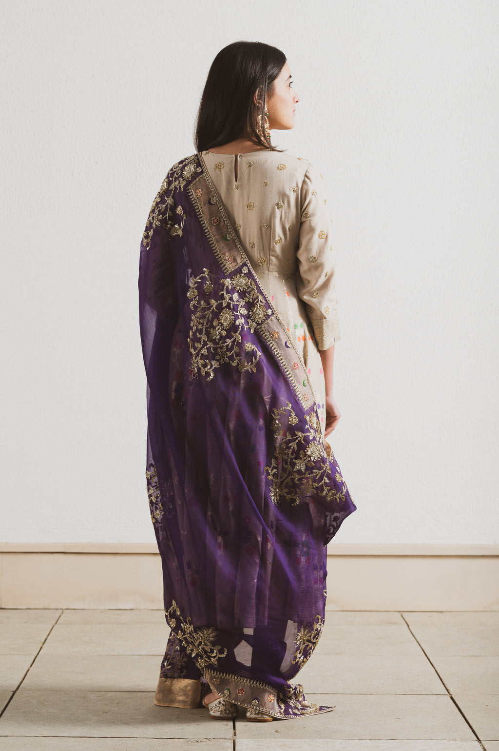 HAND EMBROIDERED ANARKALI SUIT