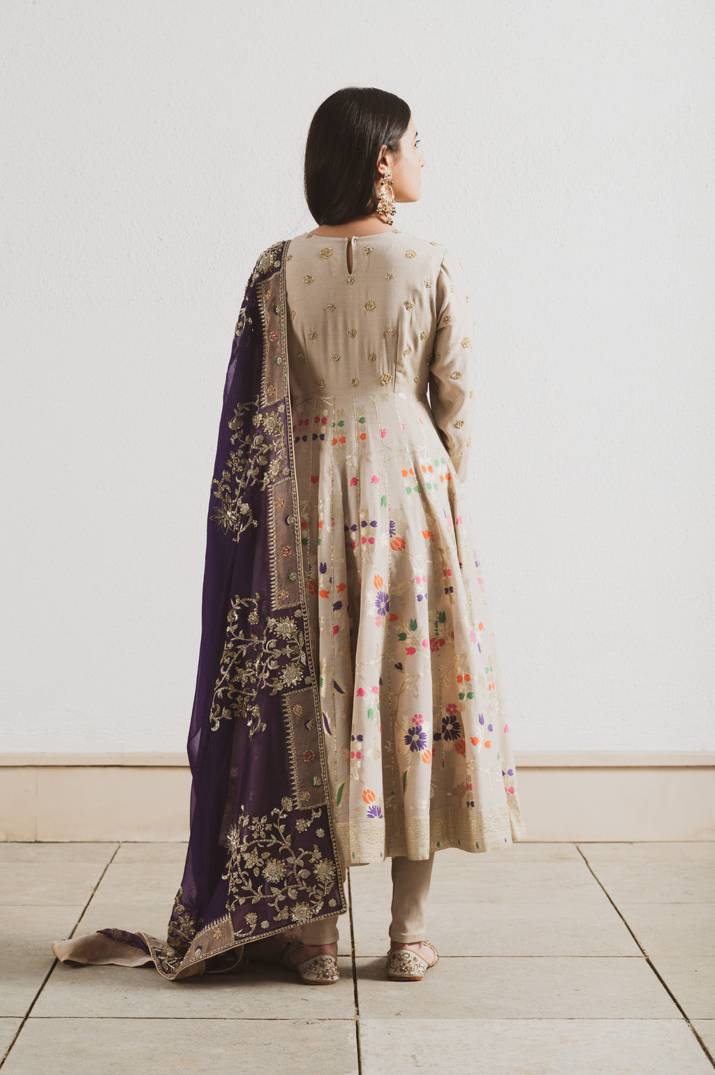 HAND EMBROIDERED ANARKALI SUIT