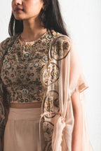 ORGANZA EMBROIDRED LEHENGA SET