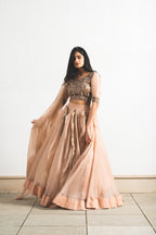 ORGANZA EMBROIDERED LEHENGA SET