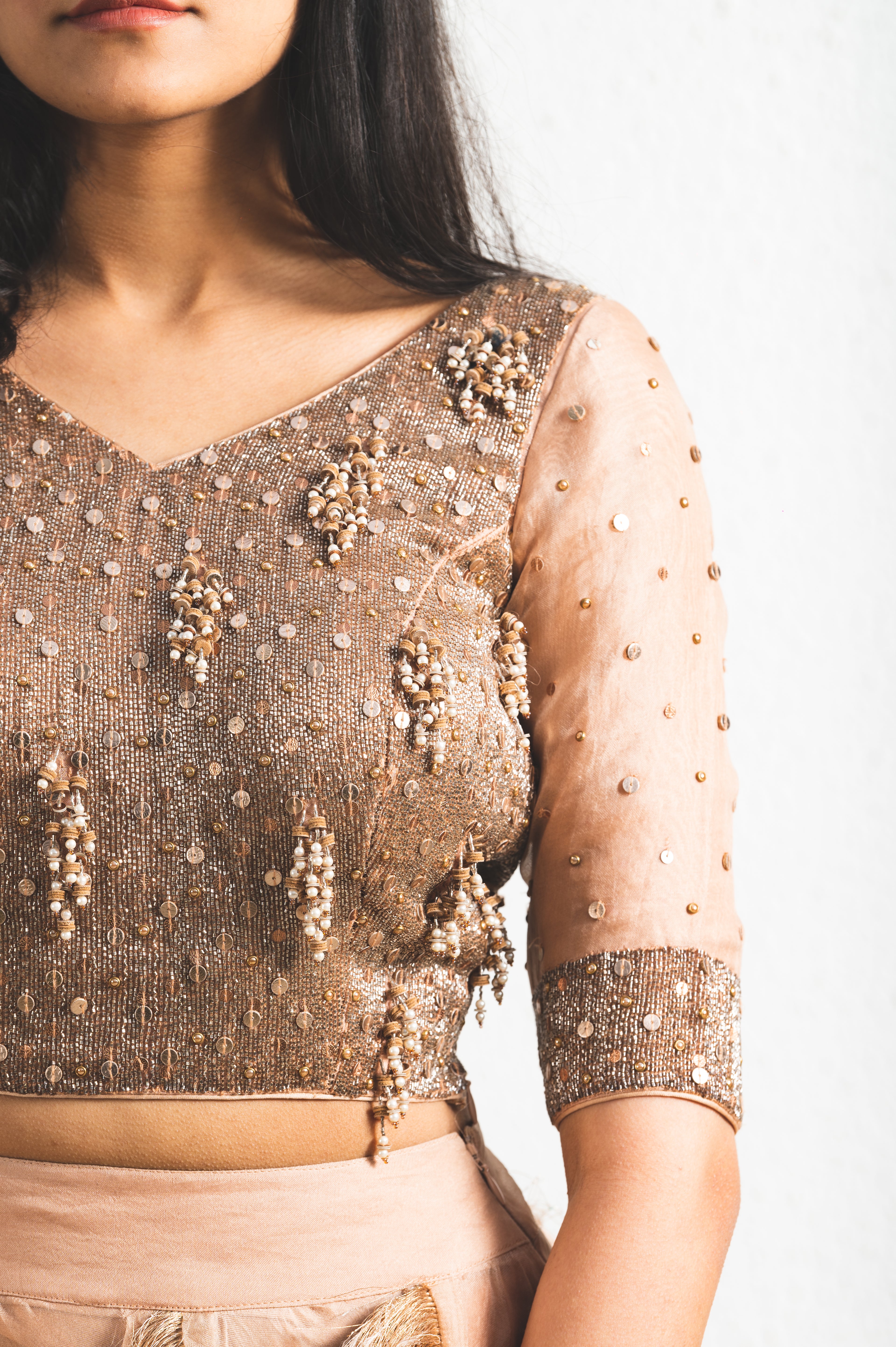 ORGANZA EMBROIDERED LEHENGA SET