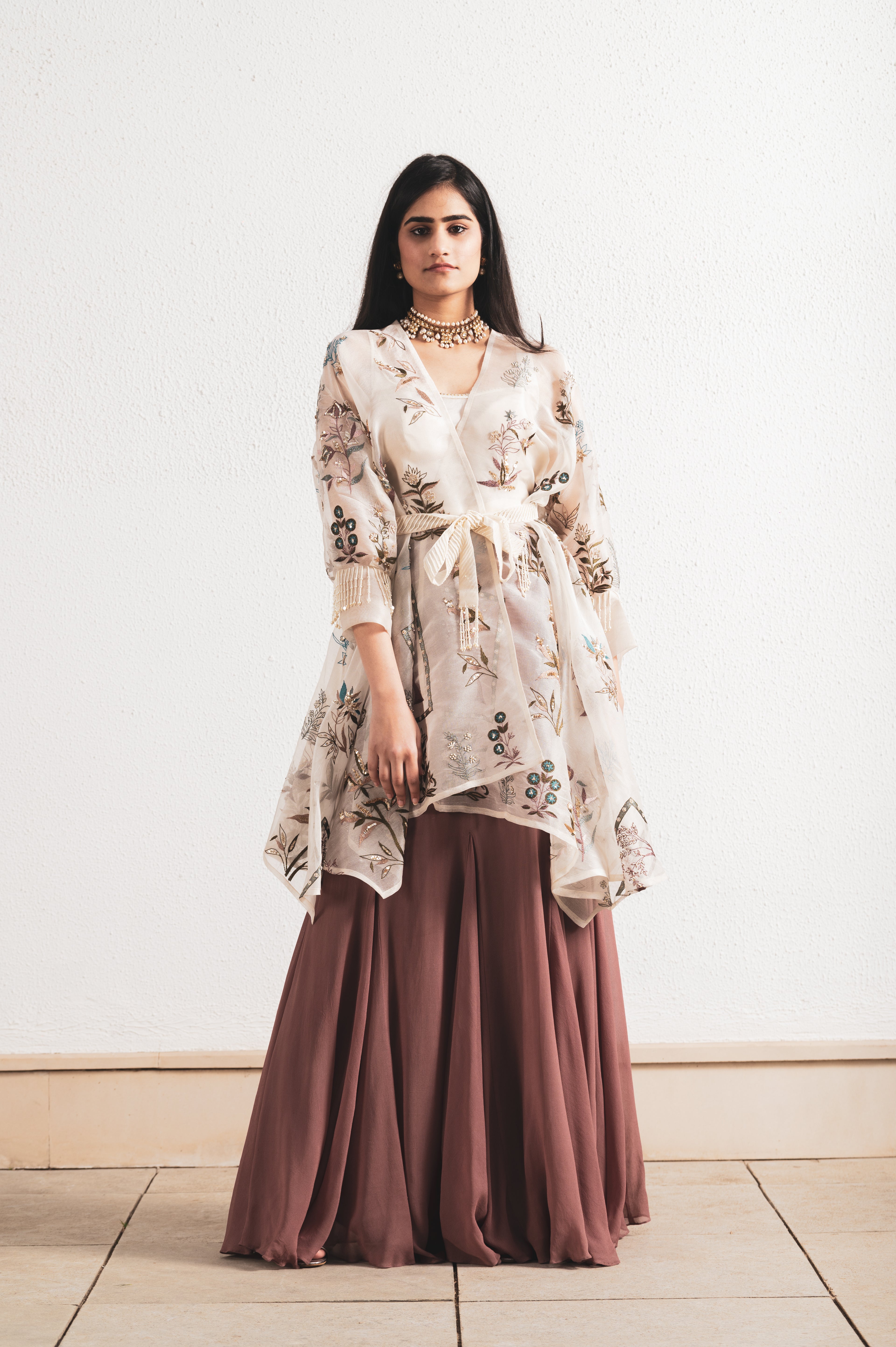 GEORGETTE SKIRT & BLOUSE SET