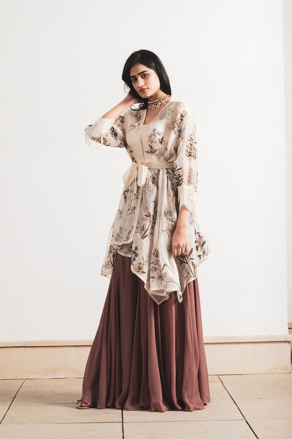 GEORGETTE SKIRT & BLOUSE SET