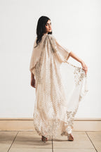 BEIGE EMBROIDERED SAREE
