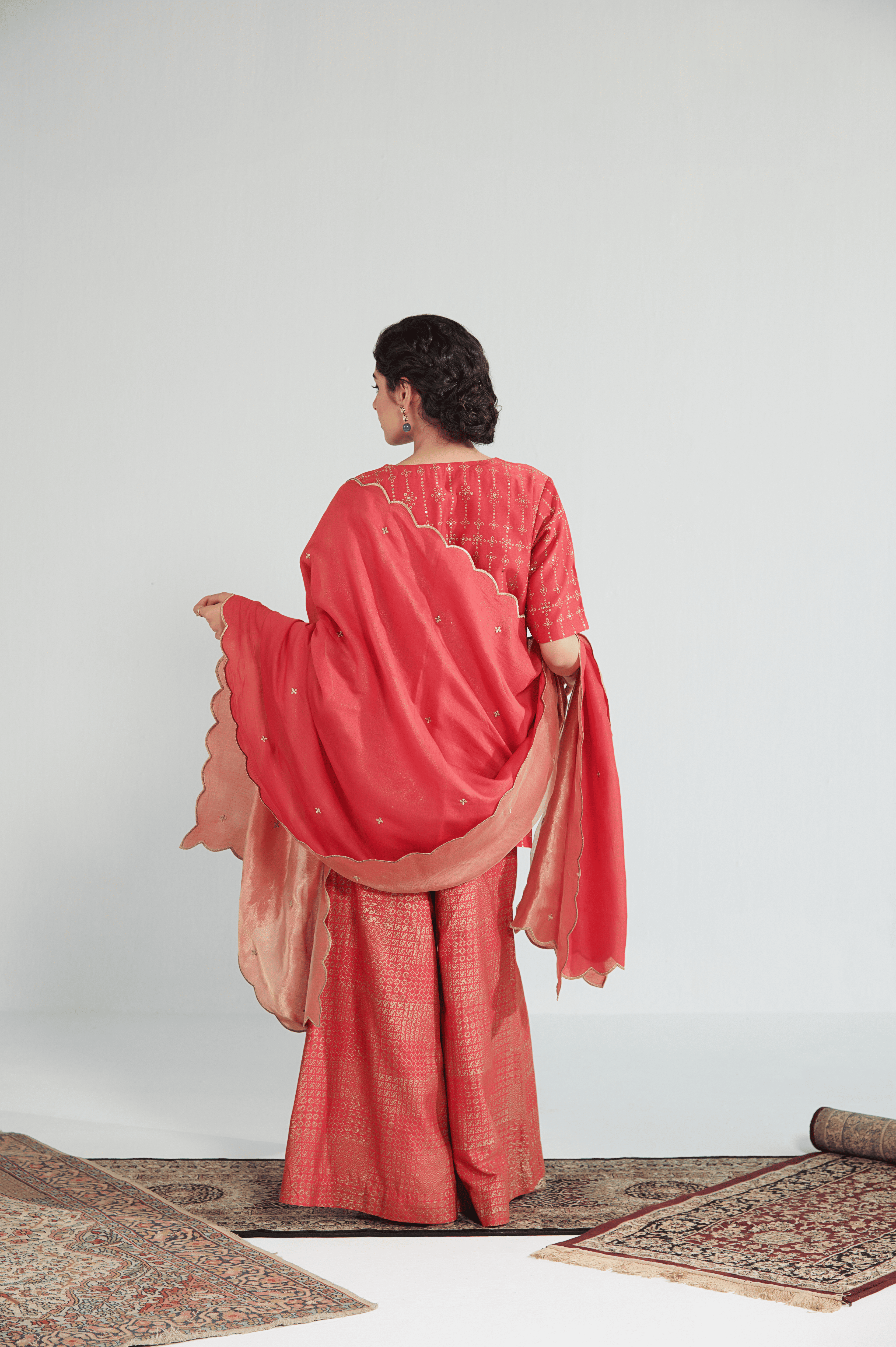 Gulnaar Chanderi Sharara Set
