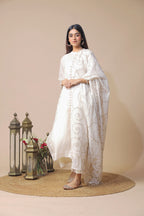 Off White Chanderi Suit Set