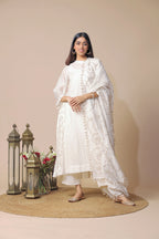 Off White Chanderi Suit Set