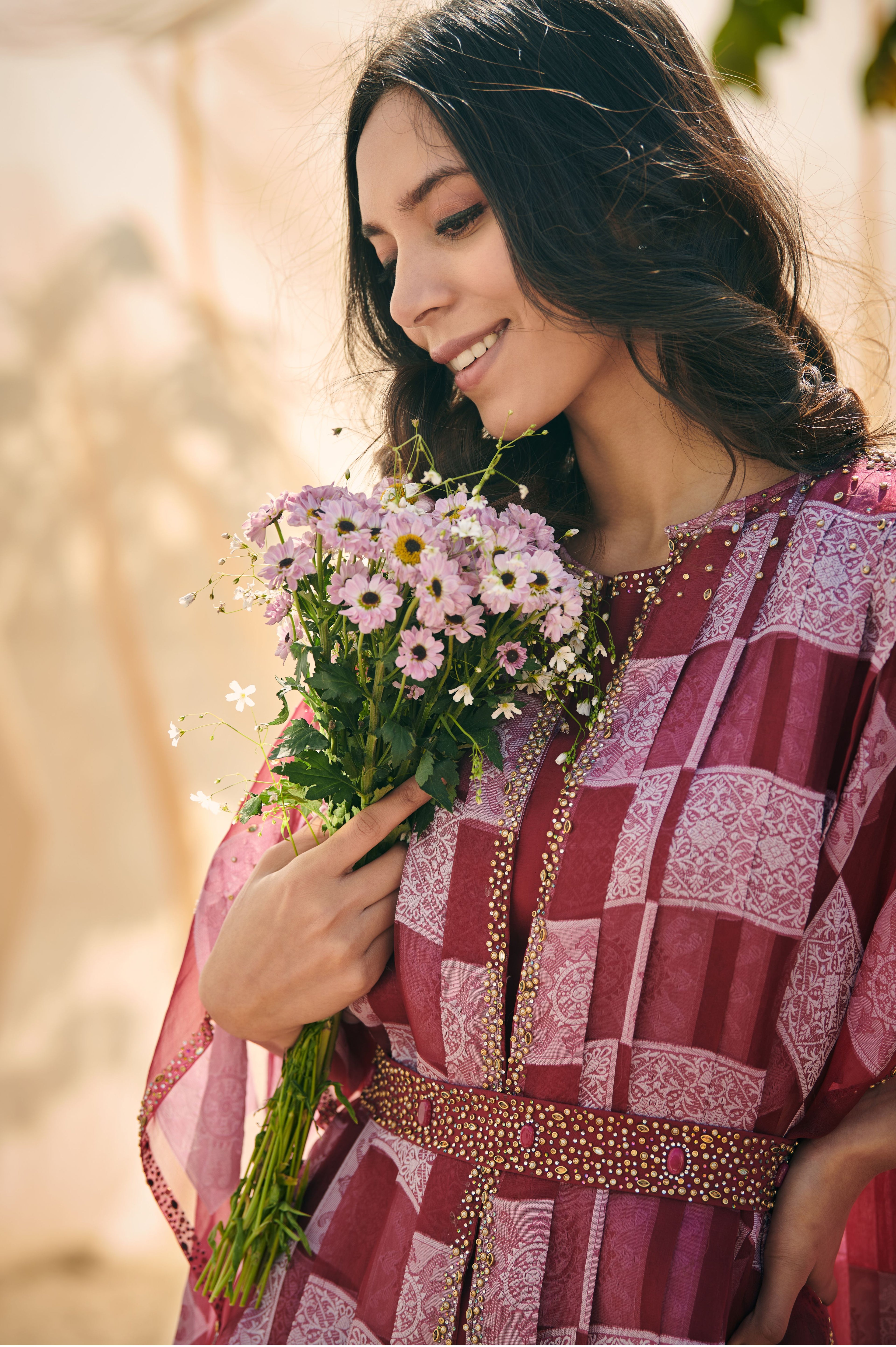Hibiscus Organza Cape Set