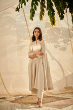 Grey Cotton Linen Suit Set