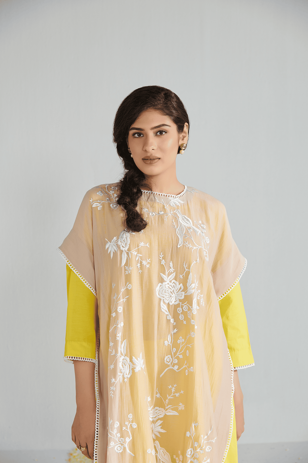 Noor Chanderi Cape Kurta Set