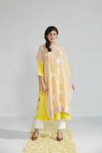 Noor Chanderi Cape Kurta Set
