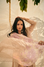 Nude Pink Chiffon Suit
