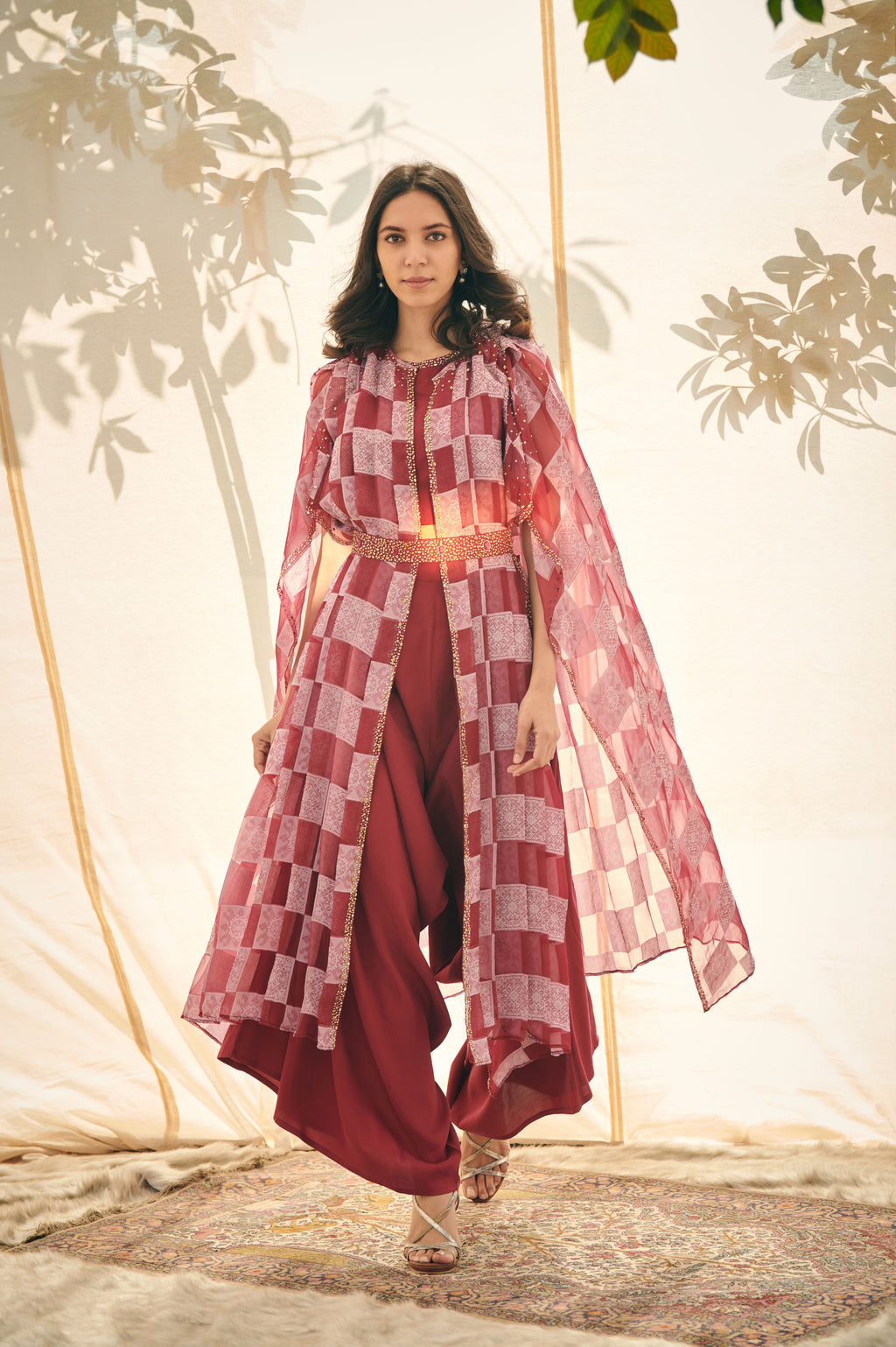 Hibiscus Organza Cape Set